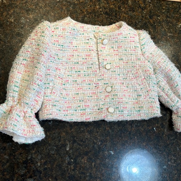 Size 6-12 months Janie and jack matching outfit. Tweed. - Picture 2 of 3